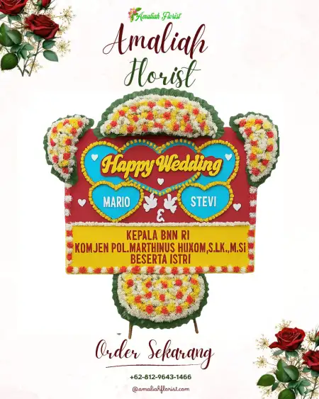 Papan Bunga Pernikahan Kali Sari